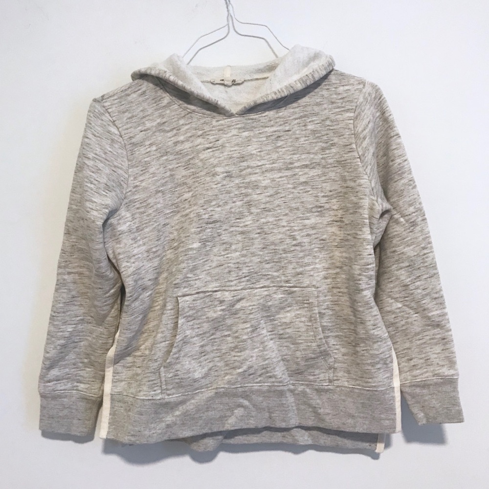 Madewell | Side Slits Cropped Sweatshirt Cream S